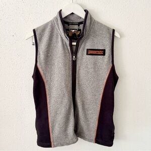 HARLEY DAVIDSON Grey Fleece Logo Zip Up Sleeveless Vest Women's Size Medium M